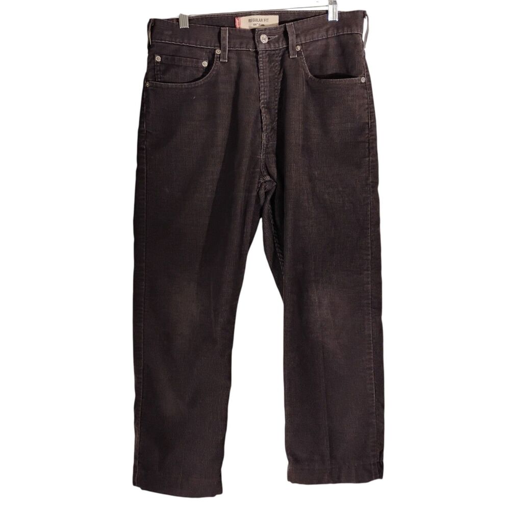 Levi's vintage 505 corduroy pants mens 32x32 gray Y2K hemmed straight leg